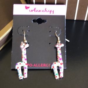 Adorable Colorful Giraffe Earrings